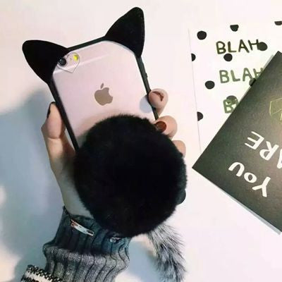 Cute Cat Ear Fluffy iPhone Case