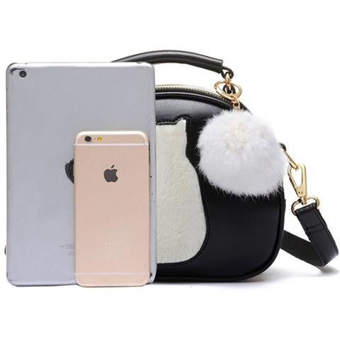 Cat & Fur Ball Crossbody Handbag