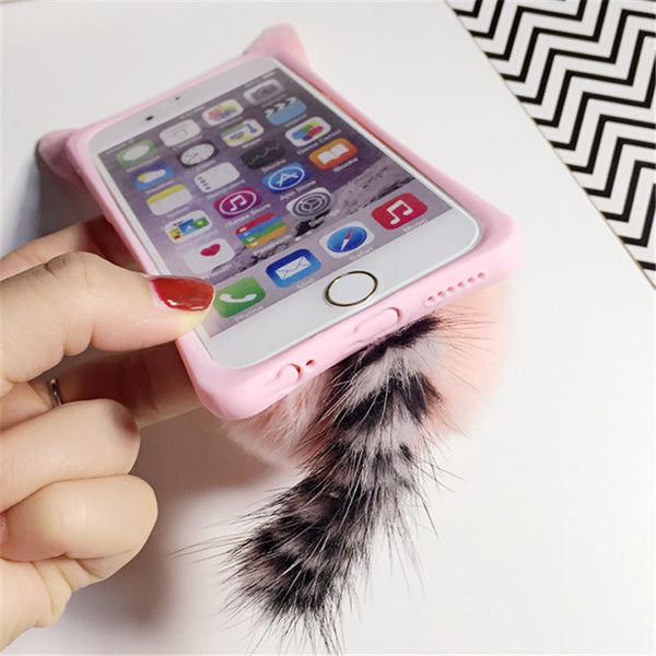 Cute Cat Ear Fluffy iPhone Case