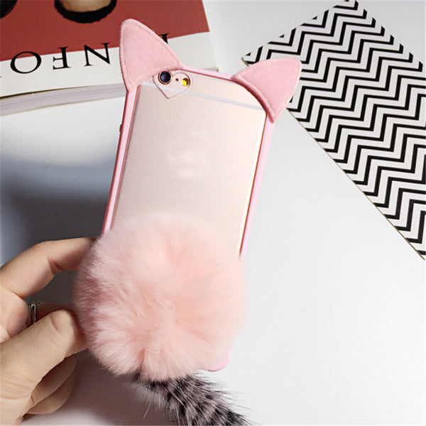 Cute Cat Ear Fluffy iPhone Case