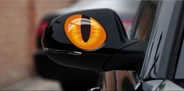 Cat Eyes 3D Car Decals (Pair) (10cm x 8cm)