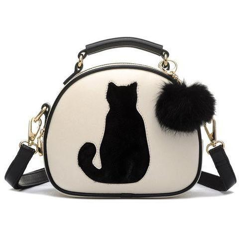 Cat & Fur Ball Crossbody Handbag