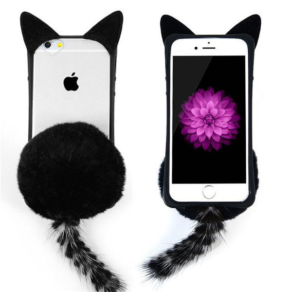 Cute Cat Ear Fluffy iPhone Case