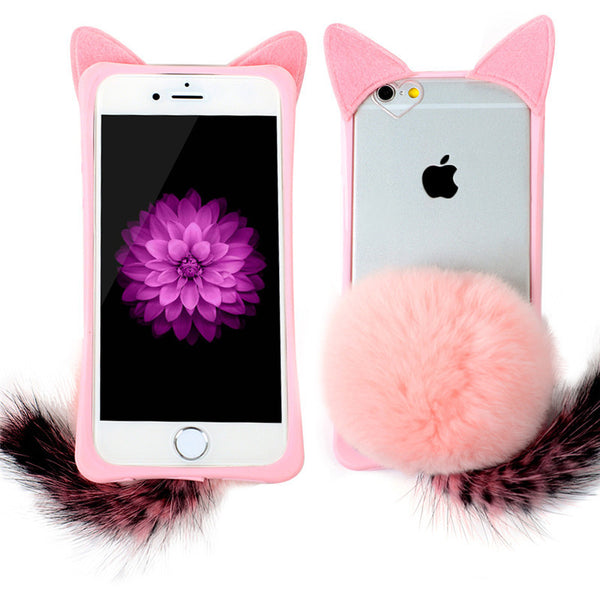 Cute Cat Ear Fluffy iPhone Case