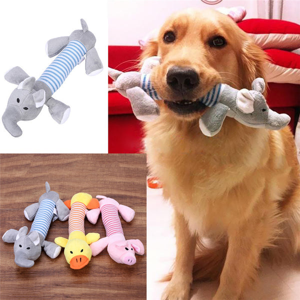 Squeaky Plush Duck/Pig/Elephant Dog Toy