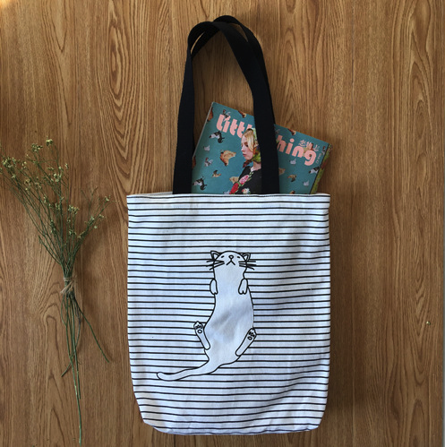 Cat Nap Canvas Shoulder Bag